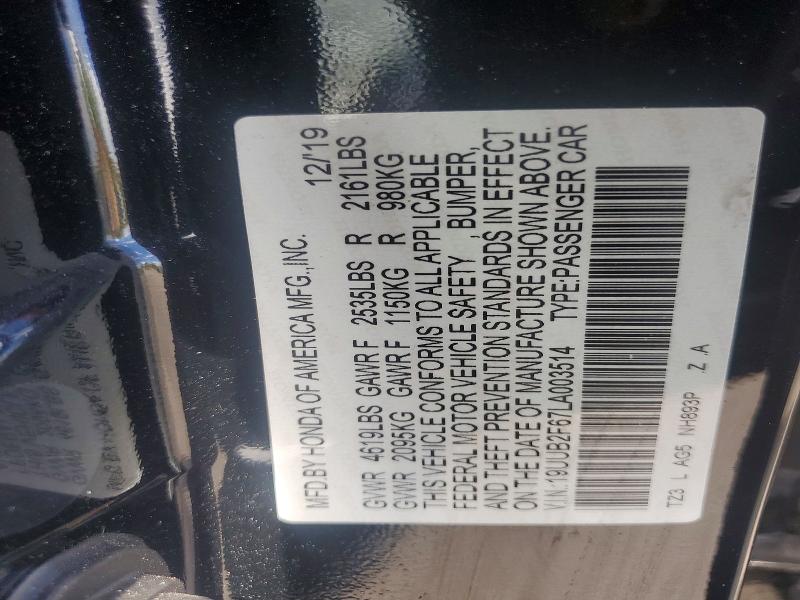 Aukcja sprzedaży 2020 Acura Tlx, vin: 19UUB2F67LA003514, numer aukcji: 58057086