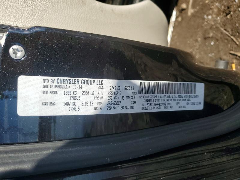 Продаж на аукціоні авто 2015 Chrysler Town & Country, vin: 2C4RC1BG8FR639093, номер лоту: 58252126