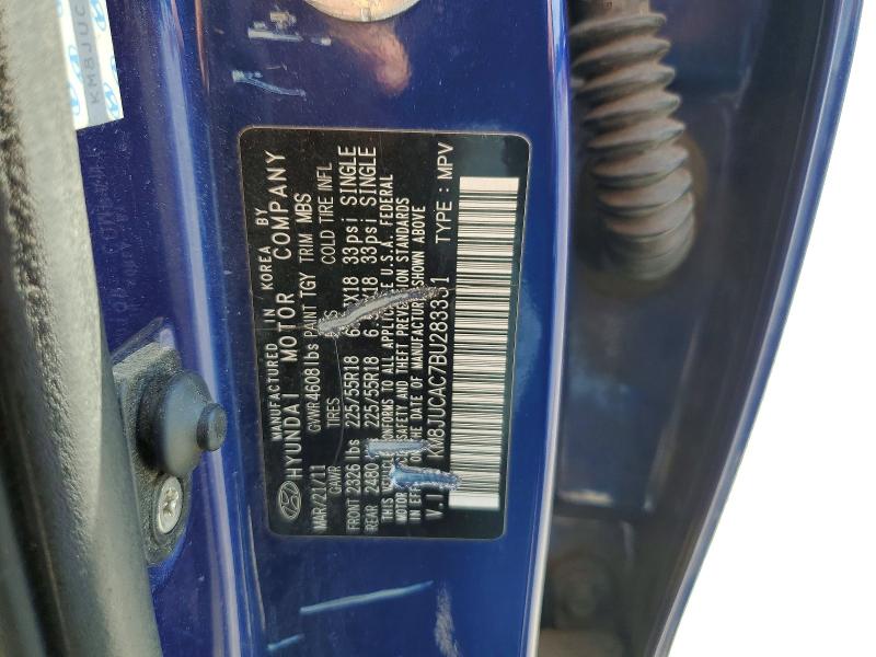 Aukcja sprzedaży 2011 Hyundai Tucson, vin: KM8JUCAC7BU283331, numer aukcji: 55424176