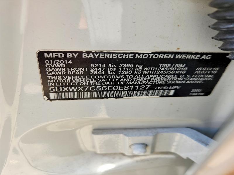 Продажа на аукционе авто 2014 Bmw X3, vin: 5UXWX7C56E0E81127, номер лота: 56639016