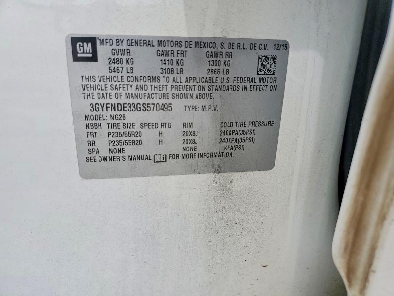 Продаж на аукціоні авто 2016 Cadillac Srx, vin: 3GYFNDE33GS570495, номер лоту: 57960876