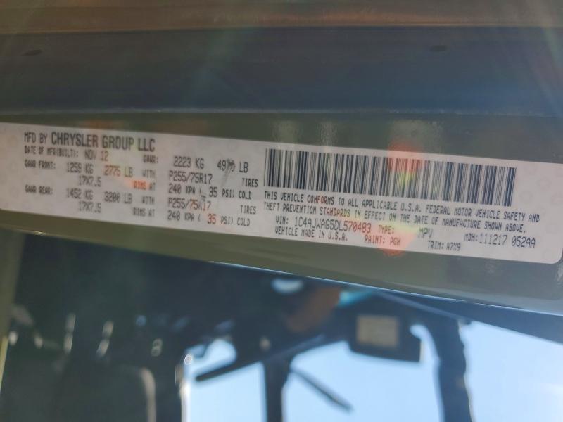 2013 Jeep Wrangler მანქანა იყიდება აუქციონზე, vin: 1C4AJWAG5DL570483, აუქციონის ნომერი: 58108606