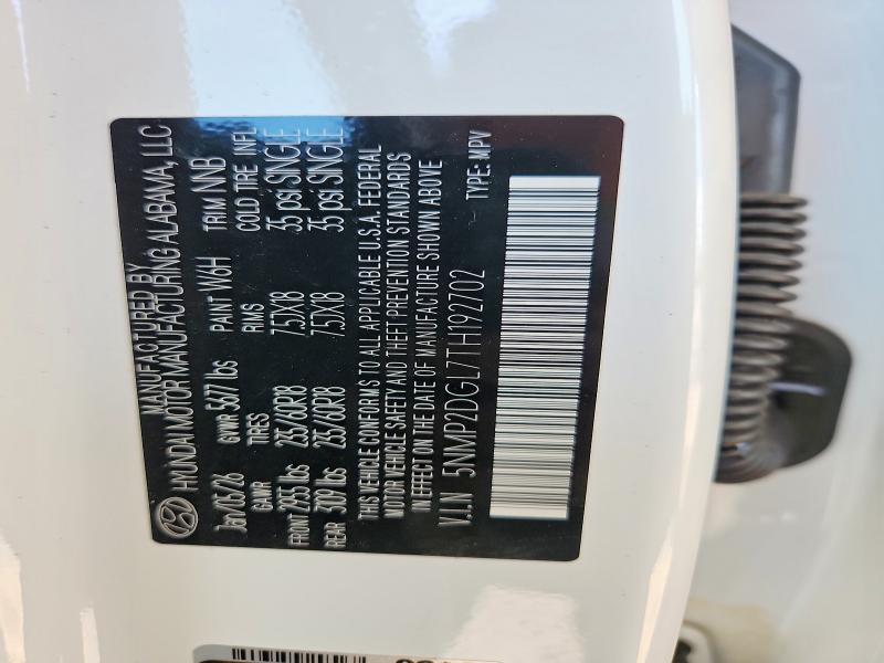 2026 Hyundai Santa Fe მანქანა იყიდება აუქციონზე, vin: 5NMP2DGL7TH192702, აუქციონის ნომერი: 55413656