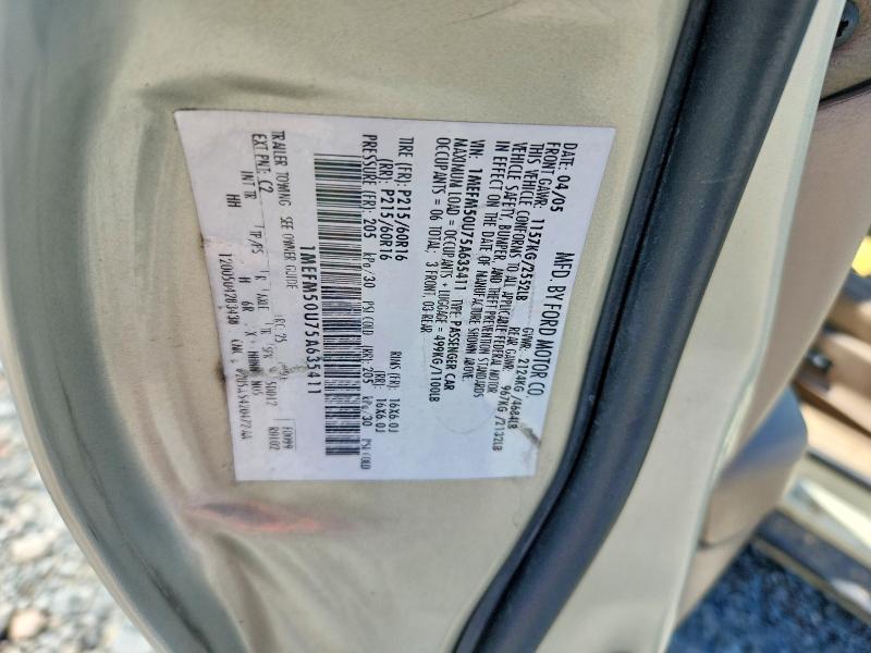 2005 Mercury Sable მანქანა იყიდება აუქციონზე, vin: 1MEFM50U75A635411, აუქციონის ნომერი: 56474126