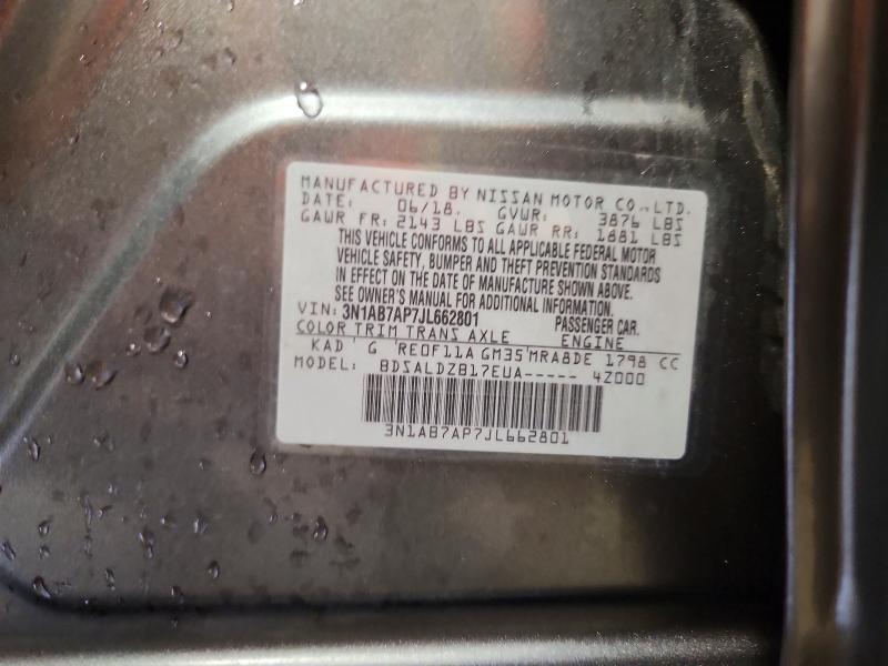 Aukcja sprzedaży 2018 Nissan Sentra, vin: 3N1AB7AP7JL662801, numer aukcji: 56139436