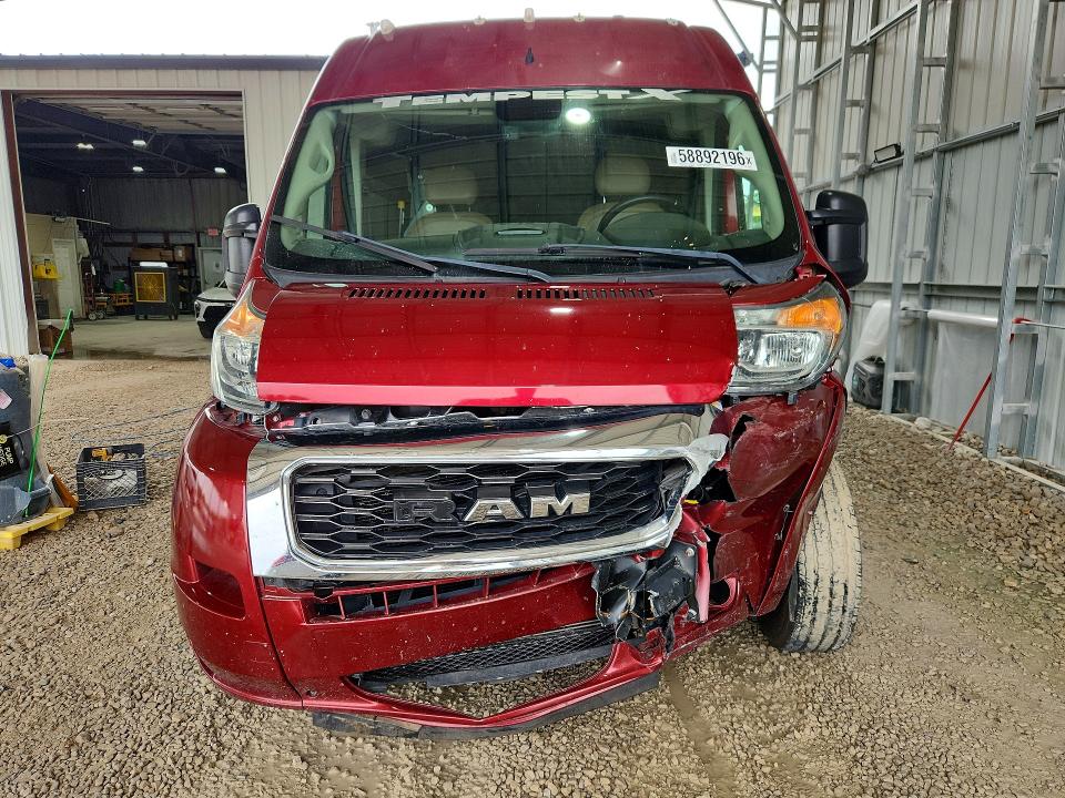 58892196 :رقم المزاد ، 3C6LRVBG6ME526955 vin ، 2021 Ram Promaster 1500 مزاد بيع