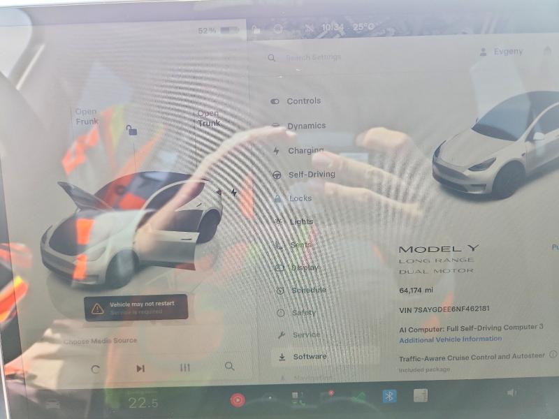 Продаж на аукціоні авто 2022 Tesla Model Y, vin: 7SAYGDEE6NF462181, номер лоту: 56838606