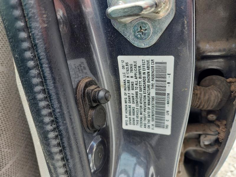 58365436 :رقم المزاد ، 19XFB2F57CE377665 vin ، 2012 Honda Civic مزاد بيع