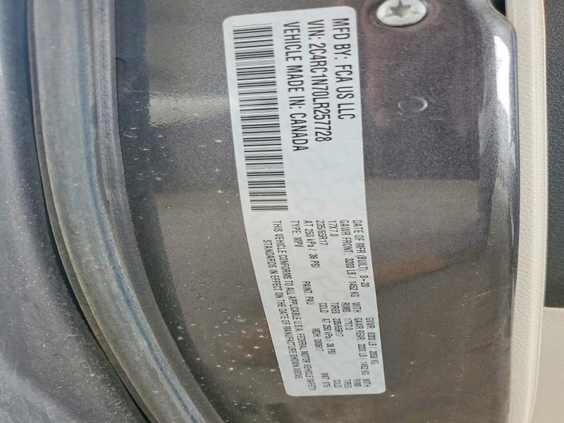 56531496 :رقم المزاد ، 2C4RC1N70LR257728 vin ، 2020 Chrysler Pacifica مزاد بيع