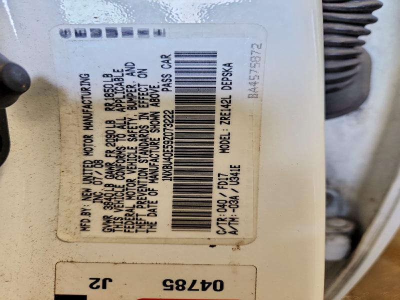 55966966 :رقم المزاد ، 1NXBU40E59Z073222 vin ، 2009 Toyota Corolla مزاد بيع
