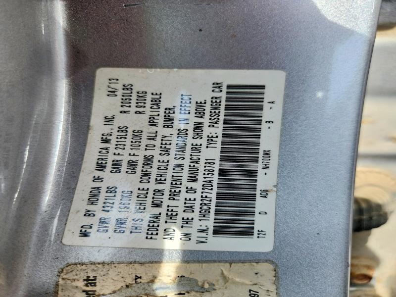 55622526 :رقم المزاد ، 1HGCR2F72DA158781 vin ، 2013 Honda Accord مزاد بيع
