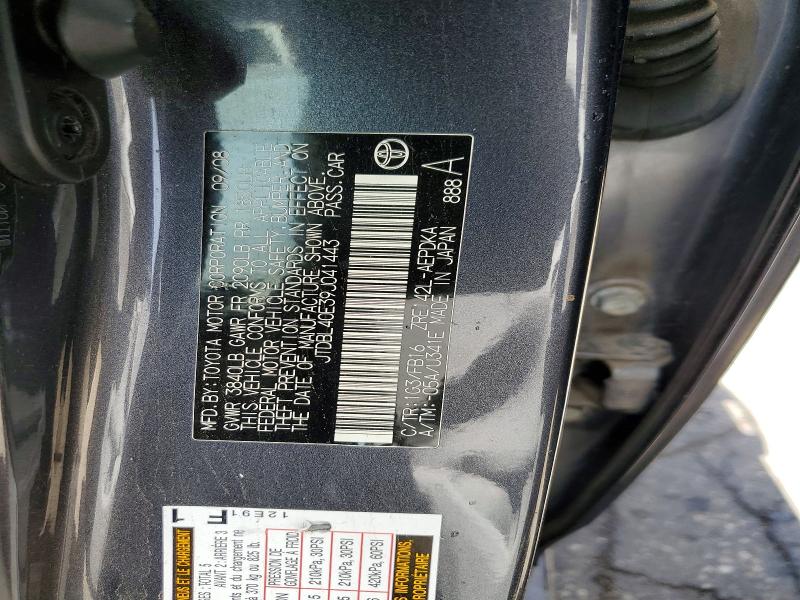 Aukcja sprzedaży 2009 Toyota Corolla, vin: JTDBL40E39J041443, numer aukcji: 58692936