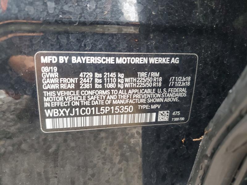 2020 Bmw X2 მანქანა იყიდება აუქციონზე, vin: WBXYJ1C01L5P15350, აუქციონის ნომერი: 58889056