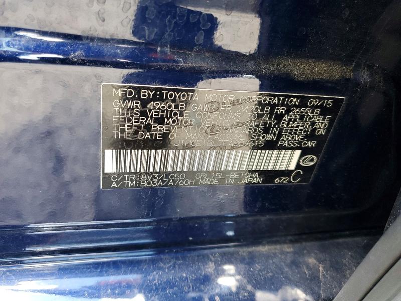 Продажа на аукционе авто 2015 Lexus Gs, vin: JTHCE1BL7FA009615, номер лота: 57576136