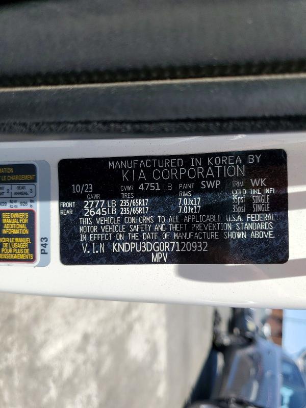 Продажа на аукционе авто 2024 Kia Sportage, vin: KNDPU3DG0R7120932, номер лота: 58730546
