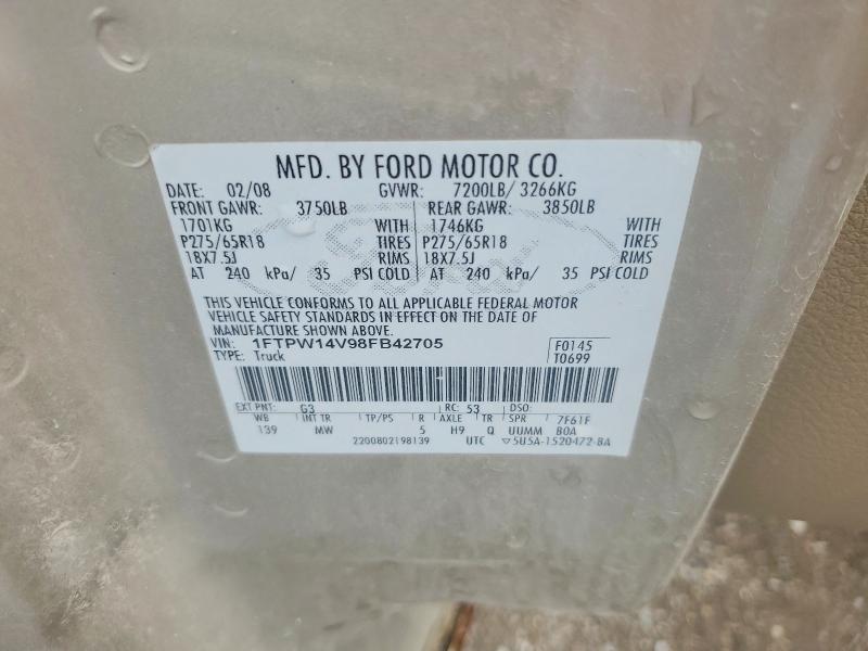 Aukcja sprzedaży 2008 Ford F150, vin: 1FTPW14V98FB42705, numer aukcji: 56821586