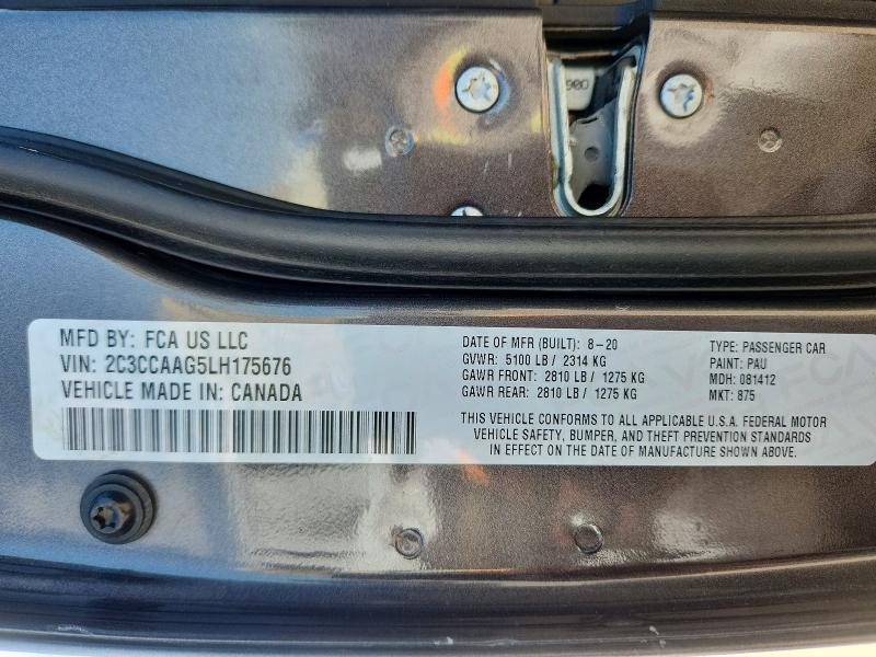 Aukcja sprzedaży 2020 Chrysler 300, vin: 2C3CCAAG5LH175676, numer aukcji: 55361786