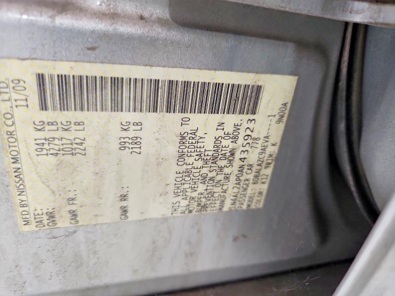Aukcja sprzedaży 2010 Nissan Altima, vin: 1N4AL2AP0AN435923, numer aukcji: 58274496