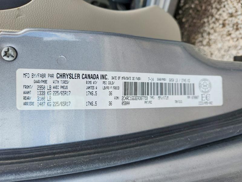 Продажа на аукционе авто 2014 Chrysler Town & Country, vin: 2C4RC1GG3ER387759, номер лота: 55853966