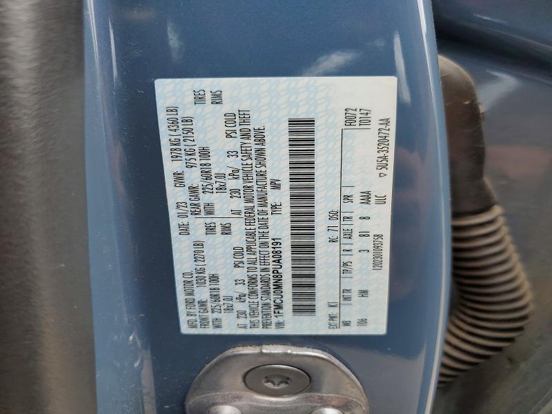 Продажа на аукционе авто 2023 Ford Escape, vin: 1FMCU0MN8PUA08191, номер лота: 56089396