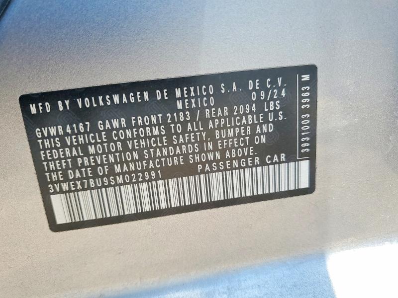 56174986 :رقم المزاد ، 3VWEX7BU9SM022991 vin ، 2025 Volkswagen Jetta مزاد بيع
