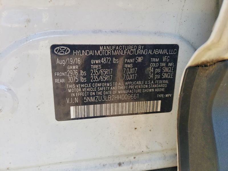 Продажа на аукционе авто 2017 Hyundai Santa Fe Sport, vin: 5NMZU3LB2HH009661, номер лота: 56781876