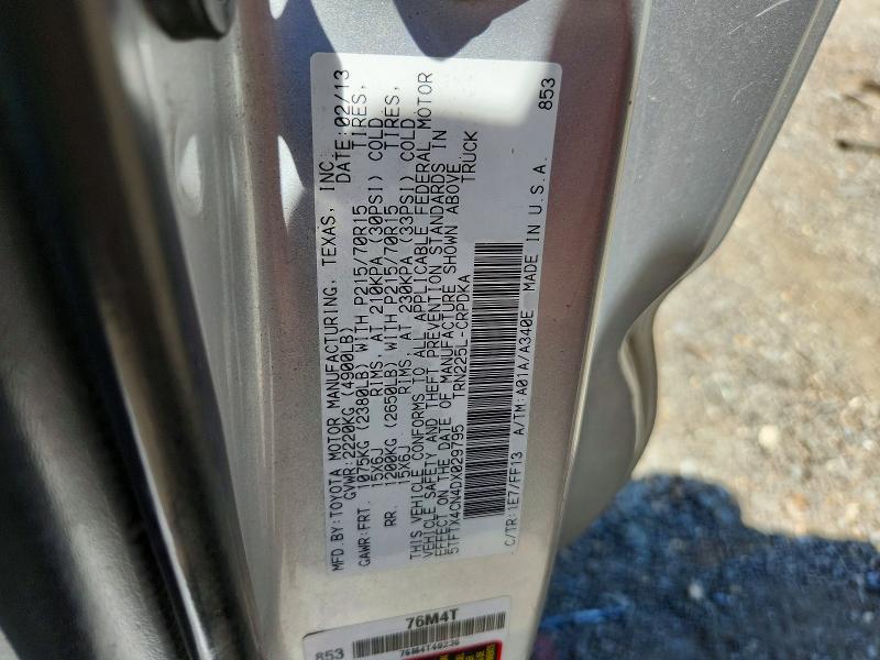 56265226 :رقم المزاد ، 5TFTX4CN4DX029795 vin ، 2013 Toyota Tacoma مزاد بيع