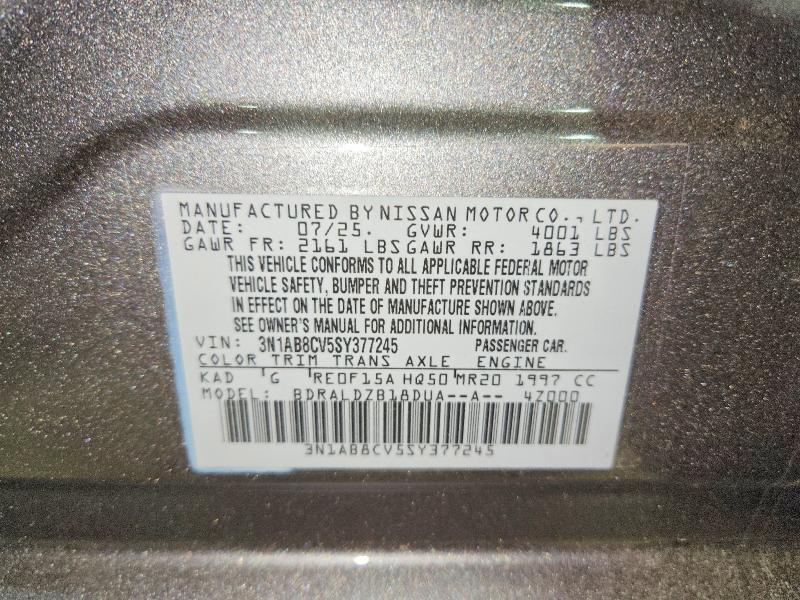 Продажа на аукционе авто 2025 Nissan Sentra, vin: 3N1AB8CV5SY377245, номер лота: 55766806