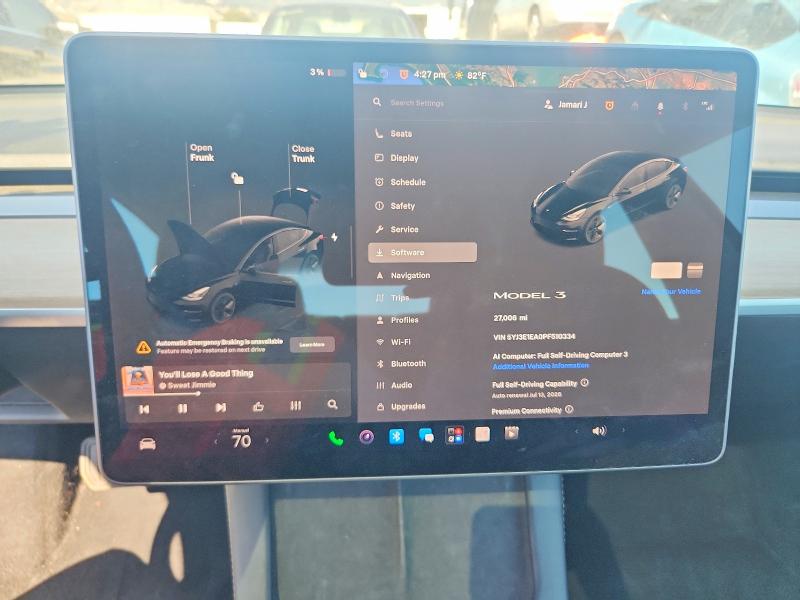 Aukcja sprzedaży 2023 Tesla Model 3, vin: 5YJ3E1EA0PF510334, numer aukcji: 57918076