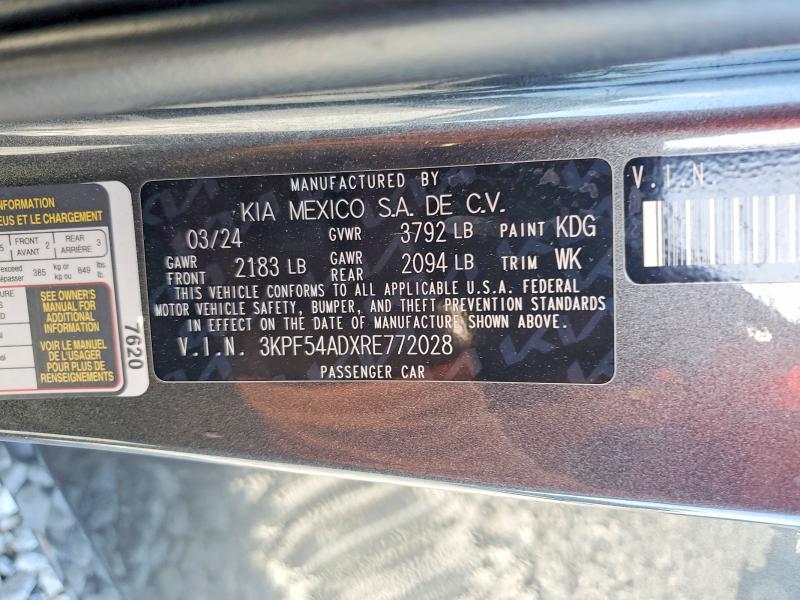 Продажа на аукционе авто 2024 Kia Forte, vin: 3KPF54ADXRE772028, номер лота: 56336036