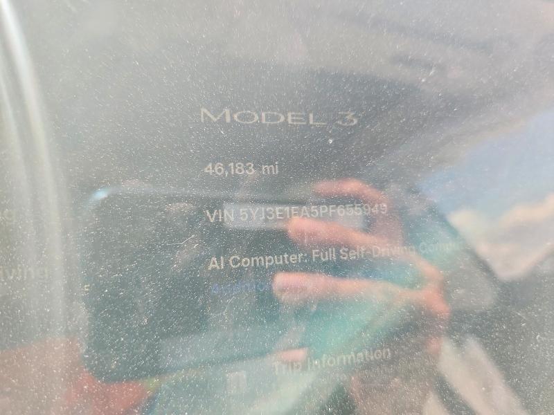 Aukcja sprzedaży 2023 Tesla Model 3, vin: 5YJ3E1EA5PF655949, numer aukcji: 58820736