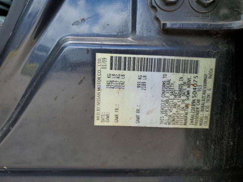 Продажа на аукционе авто 2009 Nissan Altima, vin: 1N4AL21E89N504075, номер лота: 57175586