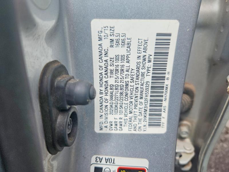 Продажа на аукционе авто 2015 Honda Cr-v, vin: 2HKRM3H32FH559329, номер лота: 58146586