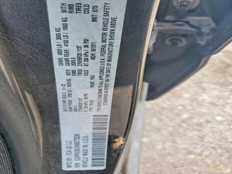 Aukcja sprzedaży 2022 Ram 1500, vin: 1C6RREBGXNN373536, numer aukcji: 57247826