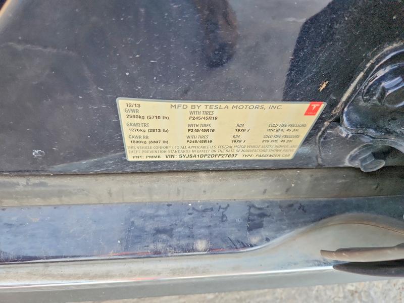 Aukcja sprzedaży 2013 Tesla Model S, vin: 5YJSA1DP2DFP27697, numer aukcji: 55084306
