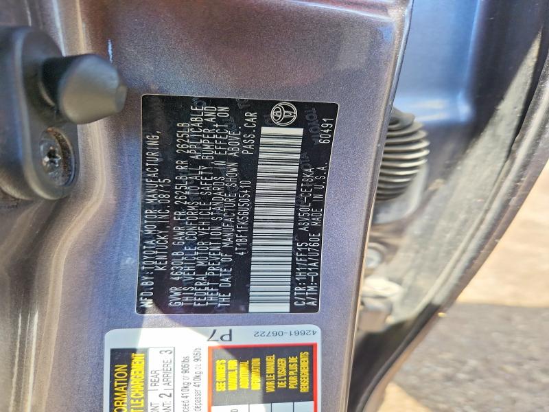 Aukcja sprzedaży 2016 Toyota Camry, vin: 4T1BF1FK5GU505410, numer aukcji: 58268136
