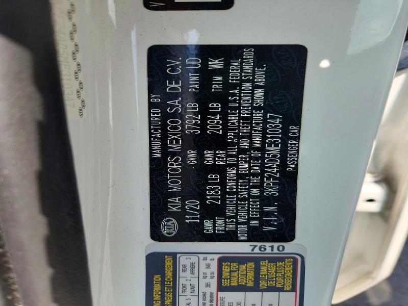 Продажа на аукционе авто 2021 Kia Forte, vin: 3KPF24AD5ME310347, номер лота: 56689556