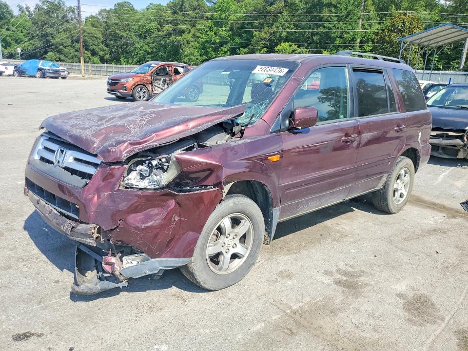 56634476 :رقم المزاد ، 5FNYF28627B032255 vin ، 2007 Honda Pilot مزاد بيع