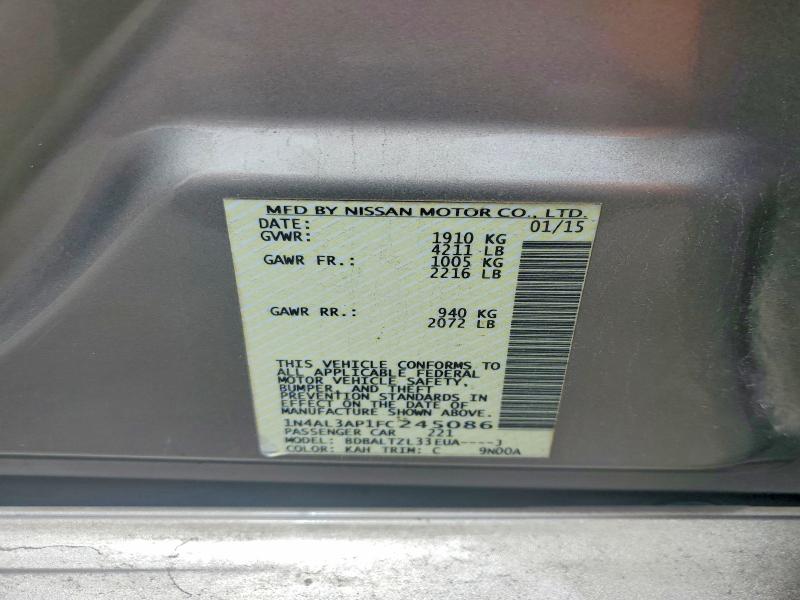 Aukcja sprzedaży 2015 Nissan Altima, vin: 1N4AL3AP1FC245086, numer aukcji: 57847326
