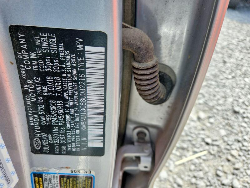 Aukcja sprzedaży 2008 Hyundai Veracruz, vin: KM8NU13C88U032216, numer aukcji: 57007686
