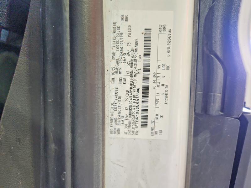 Продажа на аукционе авто 2022 Ford Transit, vin: 1FTBR1X83NKA78686, номер лота: 58423656