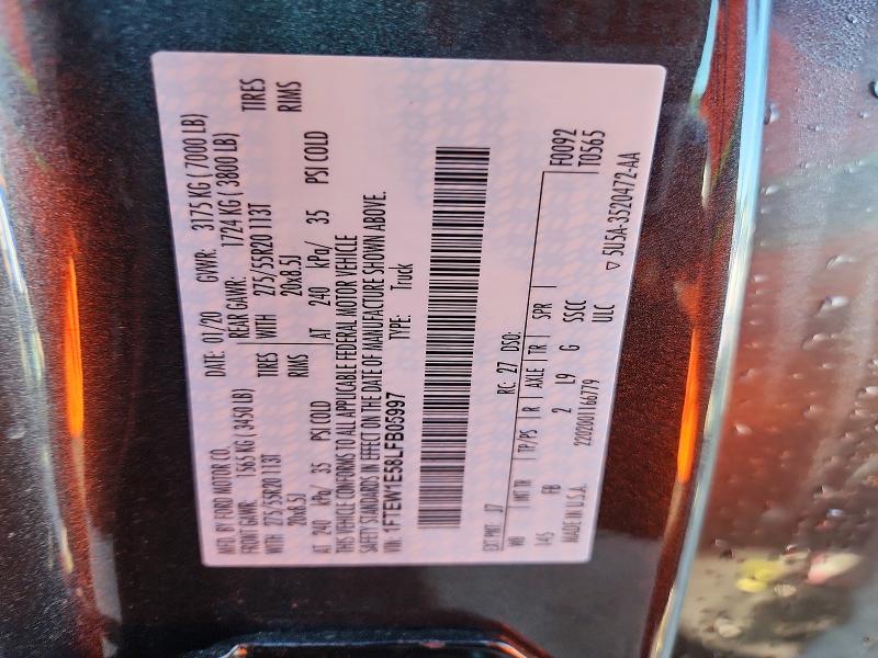 Продажа на аукционе авто 2020 Ford F150, vin: 1FTEW1E58LFB05997, номер лота: 58068366