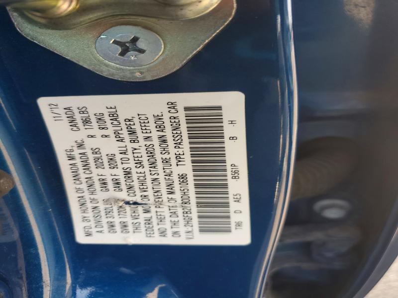 Aukcja sprzedaży 2013 Honda Civic, vin: 2HGFB2F80DH510686, numer aukcji: 58982176