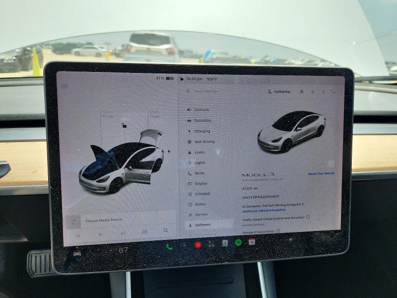 57592706 :رقم المزاد ، 5YJ3E1EA2LF612633 vin ، 2020 Tesla Model 3 مزاد بيع