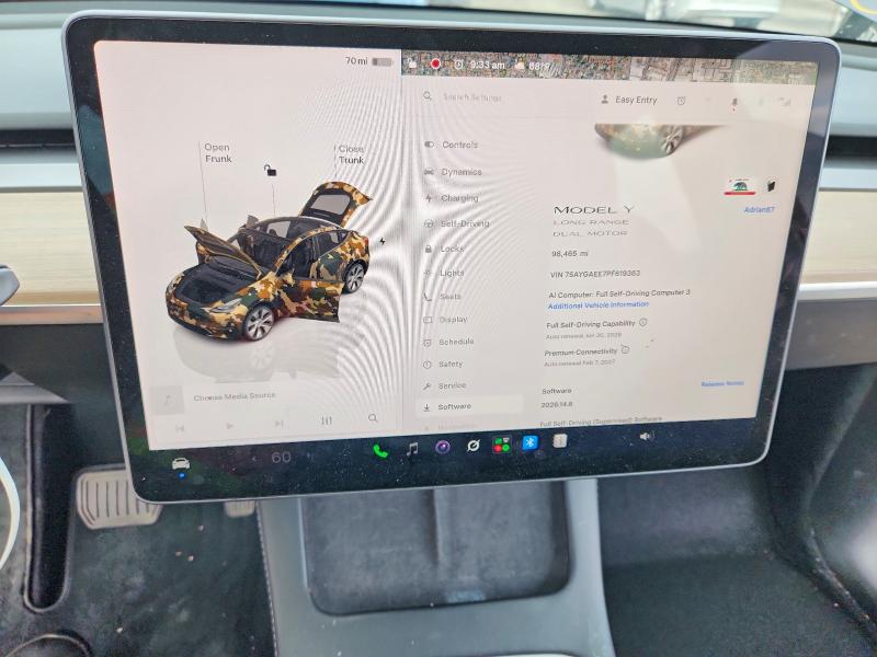 Aukcja sprzedaży 2023 Tesla Model Y, vin: 7SAYGAEE7PF619363, numer aukcji: 85603415