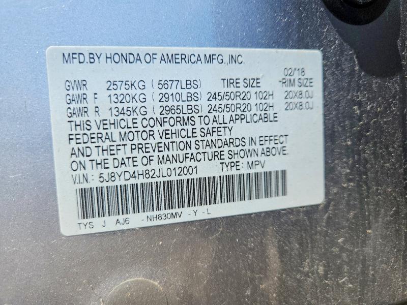 Aukcja sprzedaży 2018 Acura Mdx, vin: 5J8YD4H82JL012001, numer aukcji: 55709886