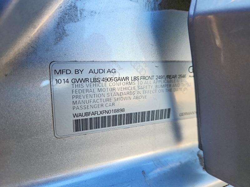 57065346 :رقم المزاد ، WAUBFAFLXFN018898 vin ، 2015 Audi A4 مزاد بيع