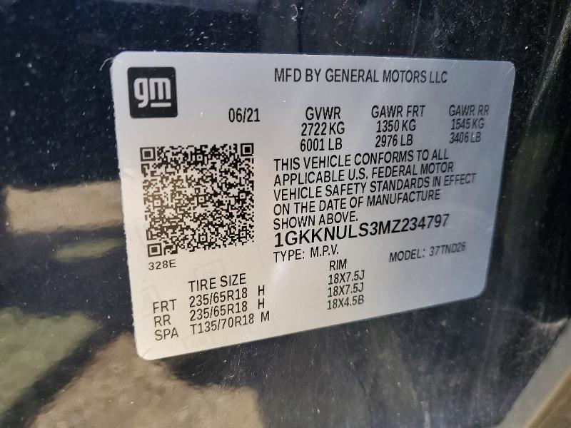 Продаж на аукціоні авто 2021 Gmc Acadia, vin: 1GKKNULS3MZ234797, номер лоту: 52830076