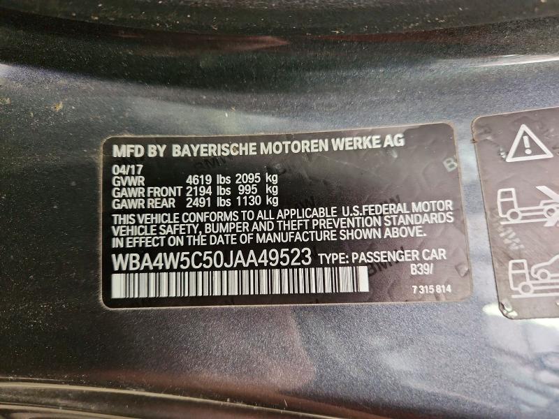 Продажа на аукционе авто 2018 Bmw 430xi, vin: WBA4W5C50JAA49523, номер лота: 56354576