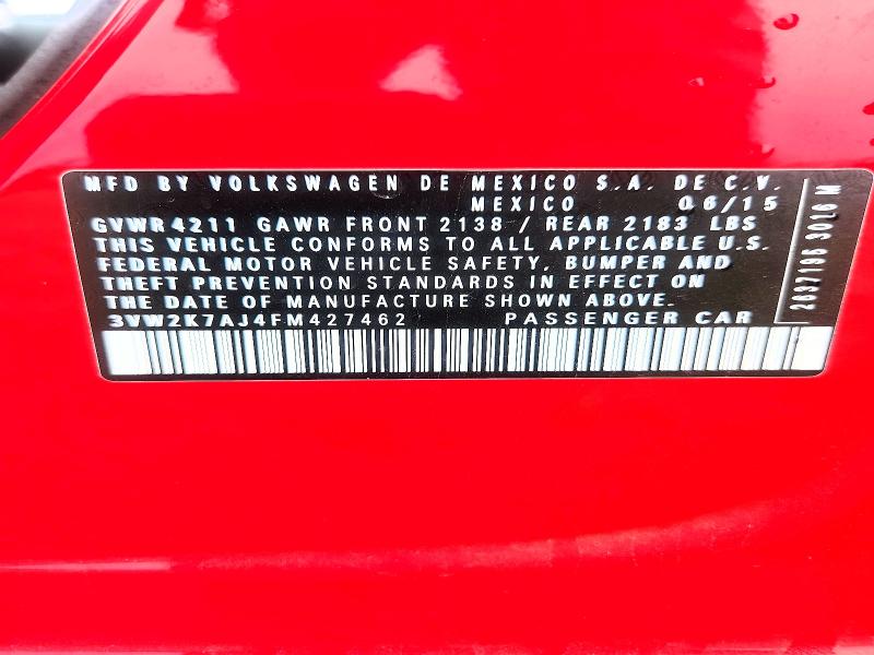 2015 Volkswagen Jetta მანქანა იყიდება აუქციონზე, vin: 3VW2K7AJ4FM427462, აუქციონის ნომერი: 57219166